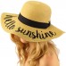 Hello Sunshine Wide Brim 4 Summer Derby Beach Pool Floppy Dress Sun Hat 799705295629 eb-85063094